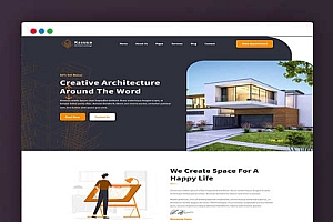 A1871多用途建筑设计企业网站HTML模板基于bootstrap构建室内工作室，建筑，施工、创意、装饰、房地产、家具、房屋、房屋设计、工业、室内、室内设计类网站